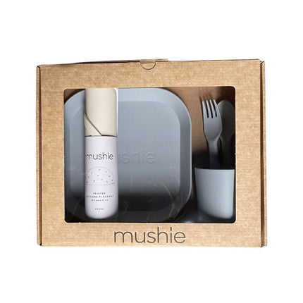 Mushie Giftbox Vajilla Infantil Cuadrada Nube