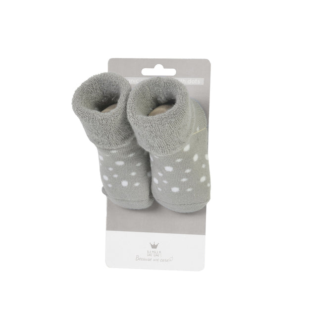 BamBam Calcetines para bebé Calcetines ecológicos con lunares Gris