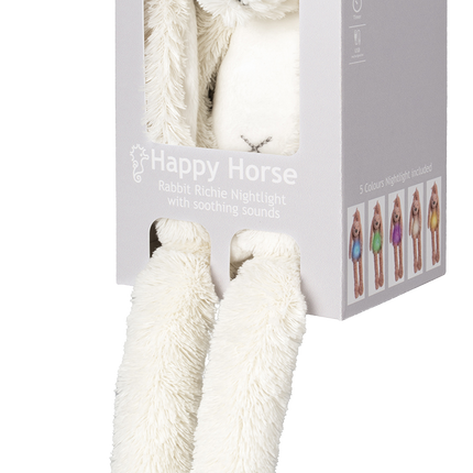 Conejo Richie Happy Horse Cuddle Ivory con Luz Nocturna y Sonido 34cm