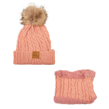 Set de invierno de gorro para bebé Baby Dutch Rosa