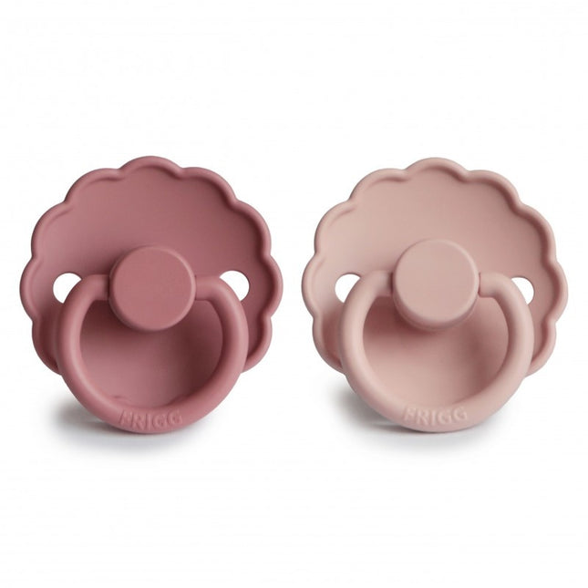 Tetina Frigg Tamaño 2 Daisy Blush/Rosa Polvorienta Silicona Paquete de 2