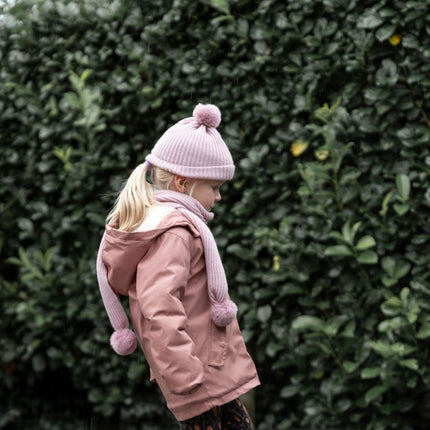 Gorro de bebé con pompón Cool Old Pink 3-36Months