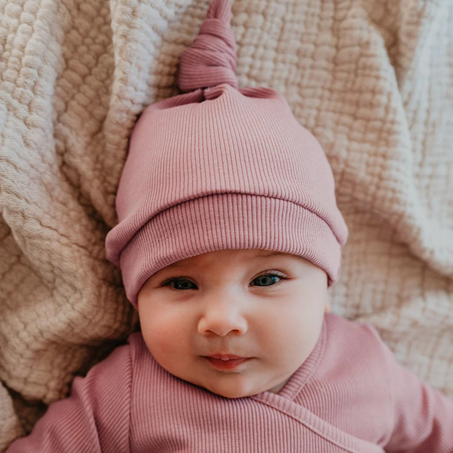 Gorro Yumi Baby Rosa ceniza