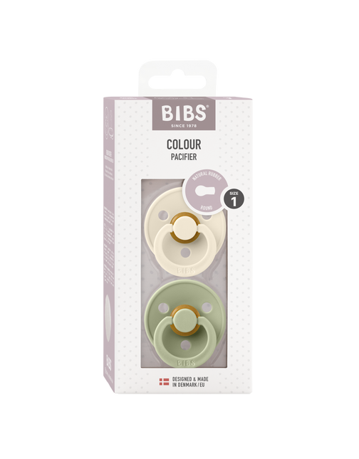 BIBS Chupete Tamaño 1 Marfil/Salvia 2pcs