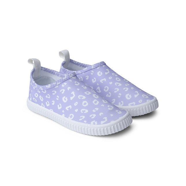 Swim Essentials Zapatillas de Agua Antideslizantes Lila Leopardo Lycra