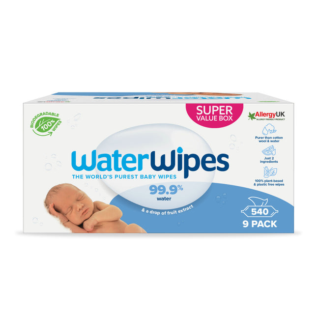 WaterWipes Toallitas para bebés 540 St 9x60 St