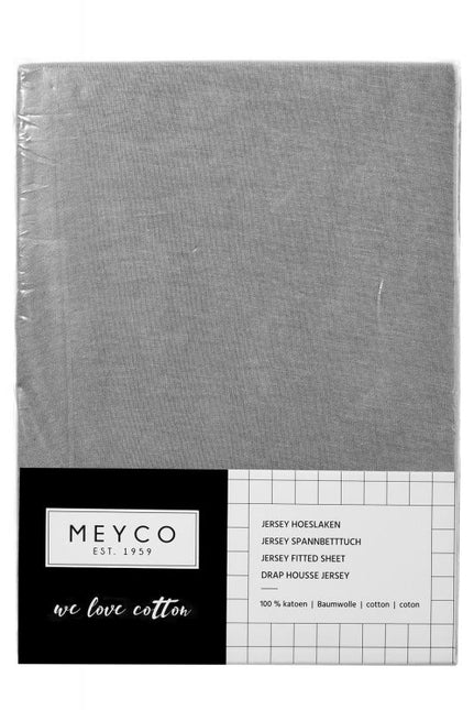 Meyco Sábana Ajustable Jersey Gris 60x120cm