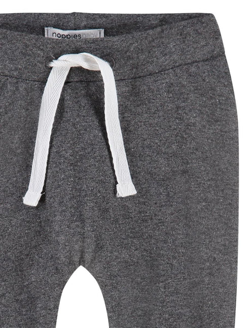 Pantalones Noppies Bebé Con Cordón En La Cintura Gris Oscuro Melange