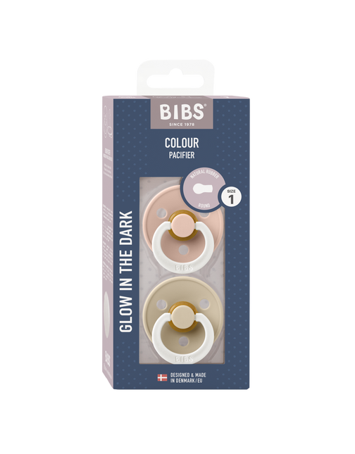 BIBS Chupete Tamaño 1 Blush Night/Vanilla Night 2pcs