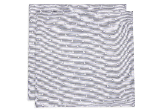 Paño hidrófilo Jollein Miffy Stripe Navy 115cm 2pcs