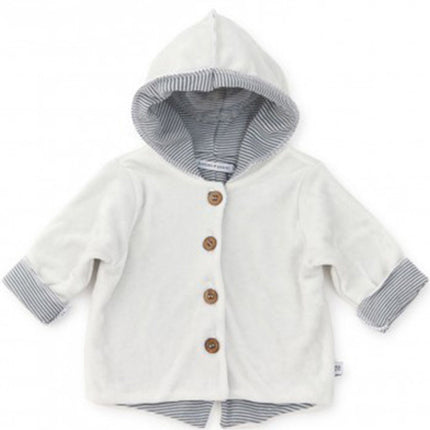 Bamboom Baby Chaqueta con capucha Terciopelo Blanco roto