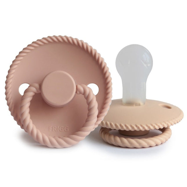 Tetina Frigg Tamaño 1 Cuerda Croissant/Silicona rubor 2-Pack