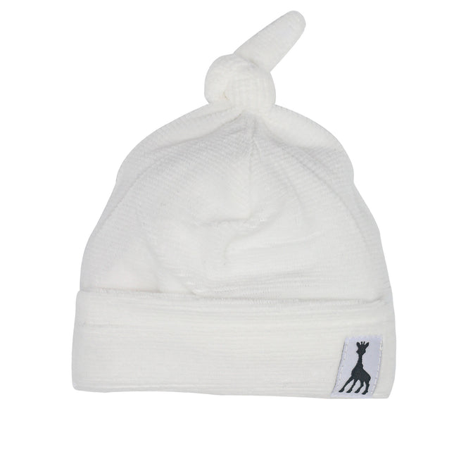 Gorro para bebé Sophie la Jirafa Velour Rib Blanco roto