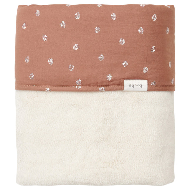 Koeka Manta de Cama Teddy Reversible Roble Avellana