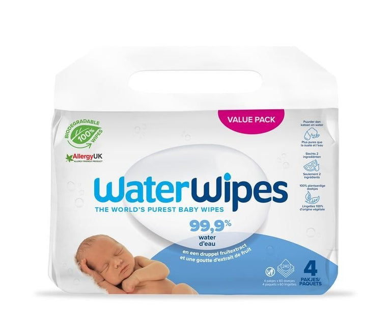 WaterWipes Toallitas para bebés 240 St 4x60 St