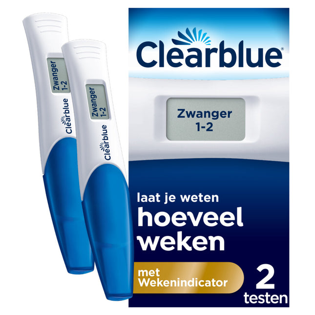 Prueba de embarazo Clearblue con indicador de semanas 2 uds.