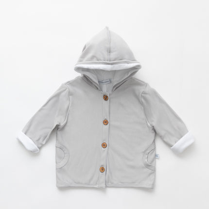 Chaqueta con capucha Bamboom Baby Gris/Marfil