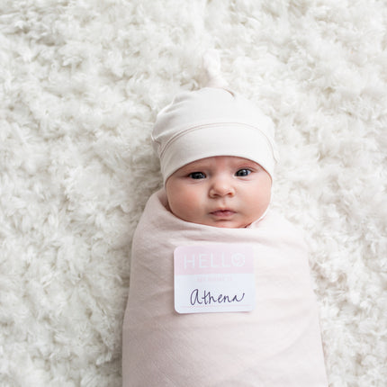 Lulujo Paño Hidrófilo Con Gorro Y Pegatina Rosa