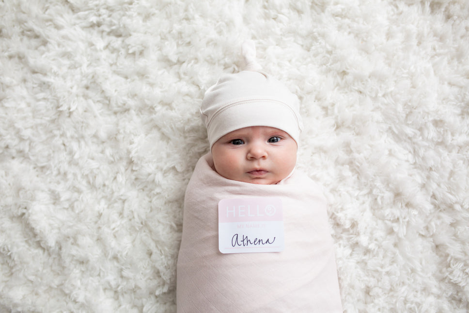 Lulujo Paño Hidrófilo Con Gorro Y Pegatina Rosa