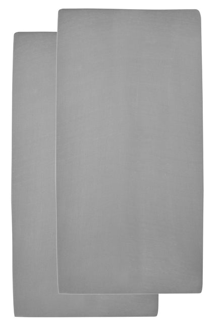 Meyco Sábana Ajustable Jersey 2St 70X140/150 Gris