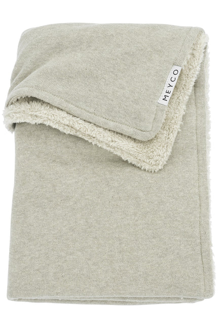 Manta de cuna Meyco Tejido Teddy Basic Sand Melange