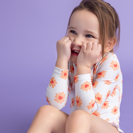 Traje de baño de manga larga Swim Essentials Niño Corazones de flores