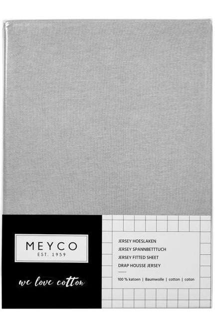 Meyco Sábana Ajustable Jersey Gris Claro 40x80/90 cm