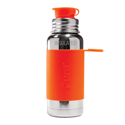 Termo Pura Acero Inoxidable 475Ml Set Naranja 3 piezas