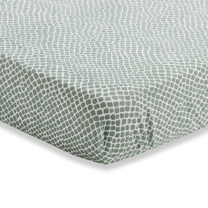 Jollein Sábana Ajustable Jersey Serpiente Verde Ceniza 40x90cm