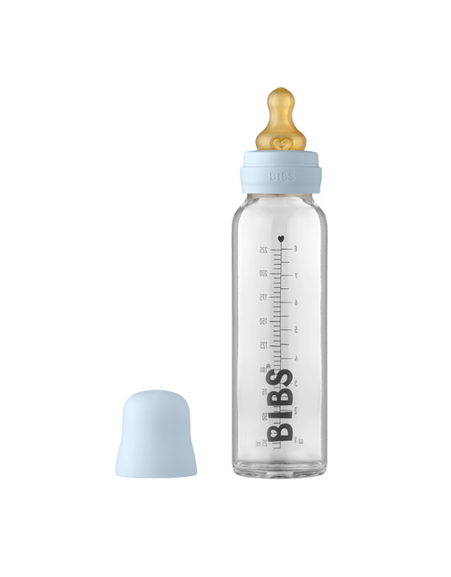 BIBS Biberón Cristal 225ml Azul Bebé