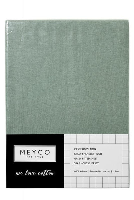 Meyco Sábana Ajustable Jersey Piedra Verde 60x120cm