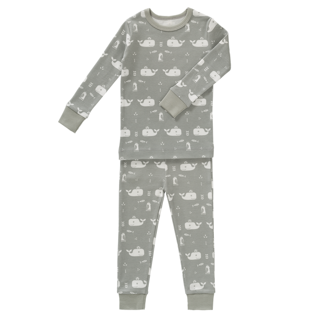 Fresk Pijama para bebé Gris Ballena Amanecer 2 piezas