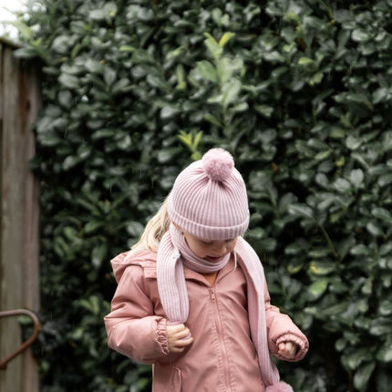 Gorro de bebé con pompón Cool Old Pink 3-36Months