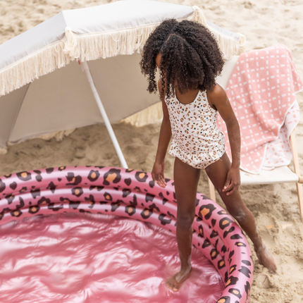 Traje de baño Essentials Niño Pantera Estampado Blanco Kahki