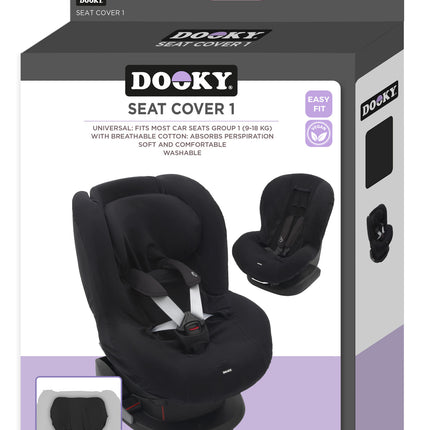 Dooky Funda de asiento de coche Grupo 1 Negro Uni