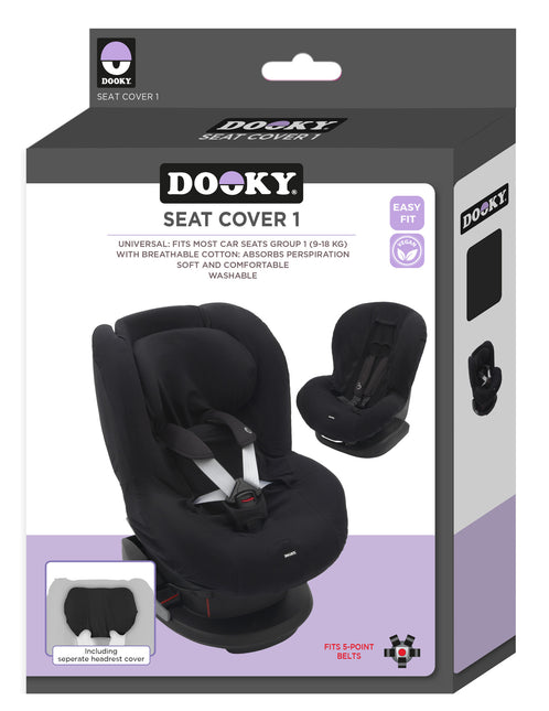 Dooky Funda de asiento de coche Grupo 1 Negro Uni