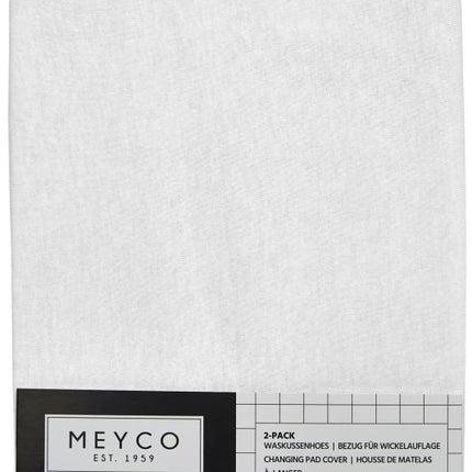 Meyco Funda cambiador Basic Jersey Blanco 2ud.