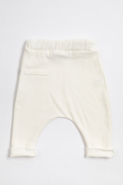 Pantalones de bebé Bamboom Crema