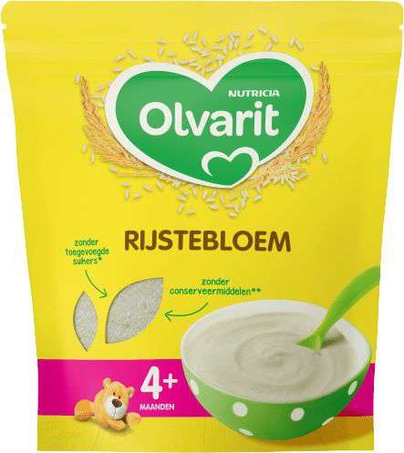 Olvarit Comida para bebés Harina de Arroz 4+ Meses