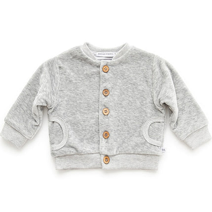 Bamboom Baby Cardigan Terciopelo Gris Mele