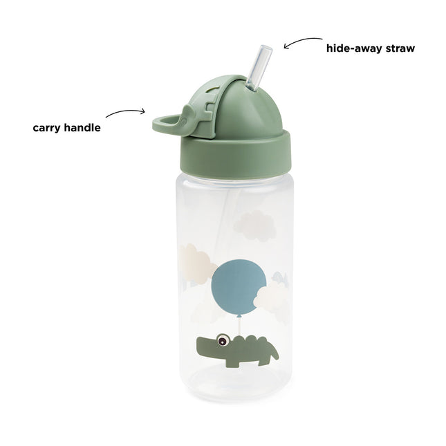 Vaso con Pajita Done by Deer Nubes Felices Verde 350ml