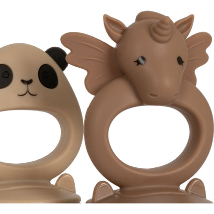 Konges Slojd Juego de cubiertos para bebé Unicornio y Panda 2pcs