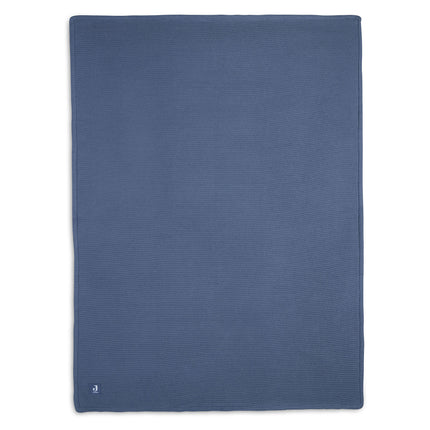 Jollein Manta de Cama Tejido Básico Azul/Vellón 100x150cm