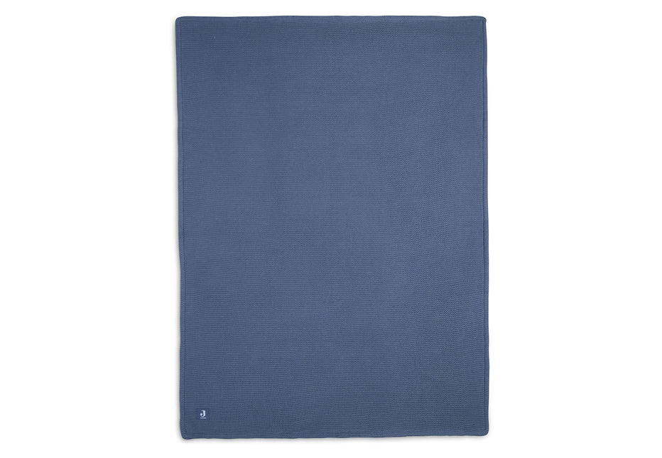 Jollein Manta de Cama Tejido Básico Azul/Vellón 100x150cm