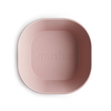 Mushie Baby Bowl Cuadrado Blush 2pcs