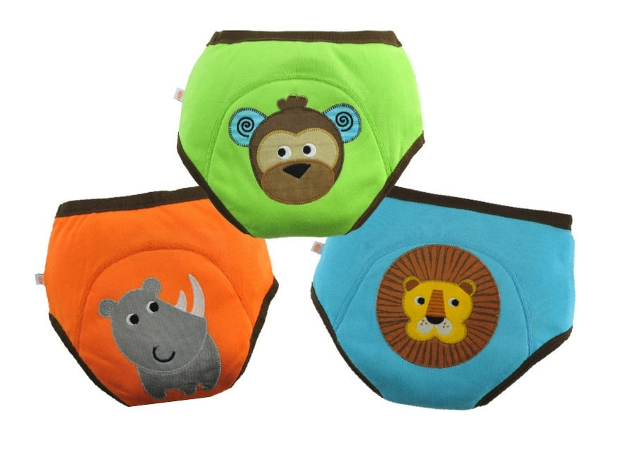 Zoocchini Pantalones de Práctica Niños Safari Algodón 3pcs