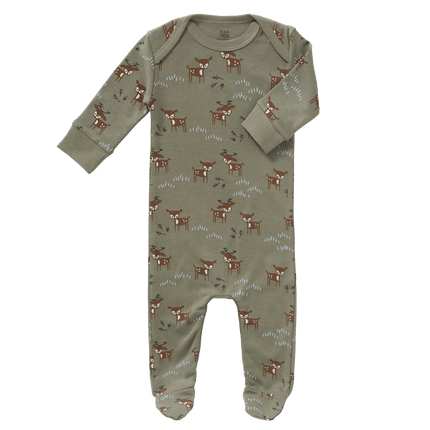 Fresk Baby Pyjama Deer Met Voeten Olive - Fresk - Babywinkel - 8720574693812