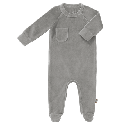 Fresk Baby Pyjama Velours Met Voet Paloma Grey - Fresk - Babywinkel - 8720088955840