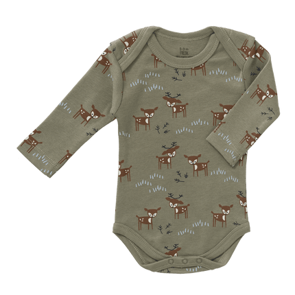 Fresk Romper Deer Lange Mouwen Olive - Fresk - Babywinkel - 8720574693850