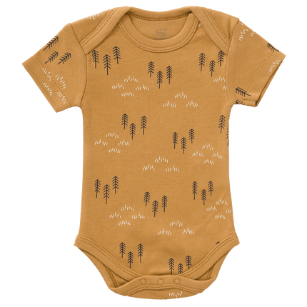 Fresk Romper Woods Korte Mouwen Spruce Yellow - Fresk - Babywinkel - 8720574693171